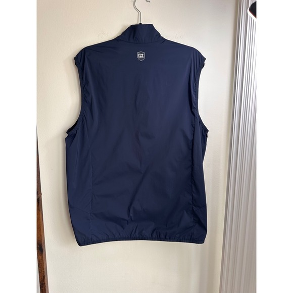Cutter and Buck Mens Navy Blue Golf Vest Lightweight Full Zip Size L - Picture 3 of 3